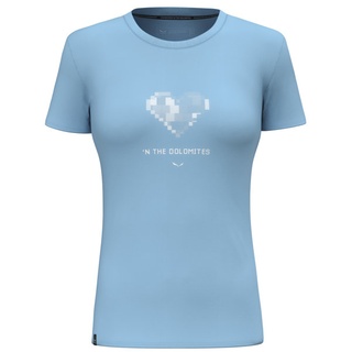 Salewa Pure Heart Dry W - T-Shirt - Damen, Light Blue/White, I40 D34