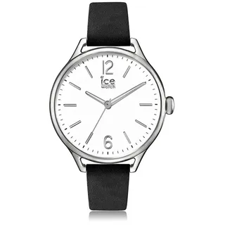 ICE-Watch - ICE Time Black Silver - Schwarze Damenuhr mit Lederarmband - 013066 (Small)