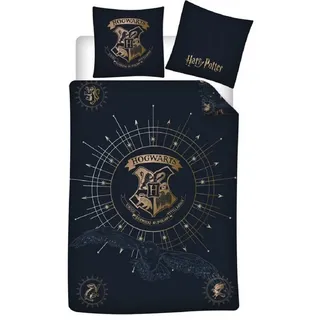 HARRY POTTER mit Hedwig Blau 140 x 200 cm + 65 x 65 cm