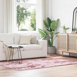 PUEAZU Teppich Shaggy Hochflor NAVARRA Altrosa 130x200 cm Polyester - Designerteppiche &10364 - Rosa