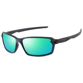 FIDDY Sonnenbrille Polarisierte Unisex-Sonnenbrille, Outdoor-Fahrradbrille (1-St) Sportsonnenbrillen elastische Farbe bunte Brillenserie grün|schwarz|silberfarben