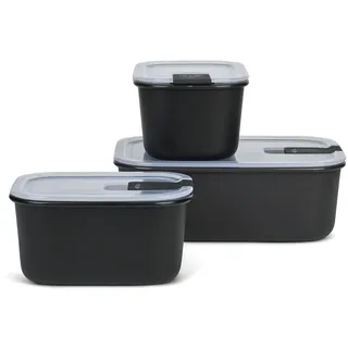 Mepal Frischhaltedosen Set 3-teilig schwarz 2 x 0,45 l + 1 l