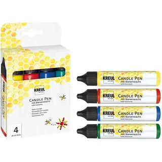 Kreul Candle Pen 4er Set 29 ml blau gelb grün rot