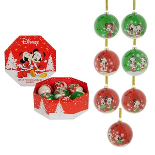 Mickey and Minnie Mouse Weihnachtsbaumkugeln 7 Stück