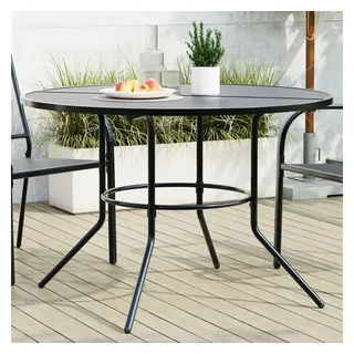 vidaXL Gartentisch Rund Ø 110 cm Anthrazit
