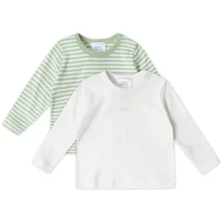 stellou & friends Langarmshirt-Set 2er Pack in mint, weiß | Gr.: 50/56