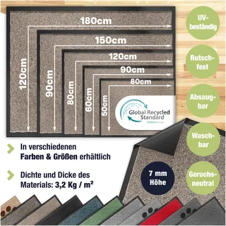 Kesser Schmutzfangmatte 120 x 180 cm Rosa