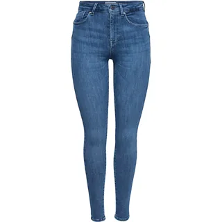 Only Skinny-fit-Jeans Onlpower Mid Push Up Rea2981k Noos Skinny Jeans, Power - Blau,Braun - 27/28