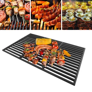 LARS360 Gusseisen Grillrost 54x34cm, Rechteck Gussrost Emailliert Grill, Holzkohlegrill, Zubehör für BBQ, Gasgrill, Gussrost in verschiedenen Größen