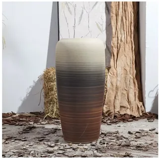 Quality Elegance Bodenvase Keramikvase im Nordic Vintage Stil – Mit Farbverlauf, Keramikvase groß 63 cm