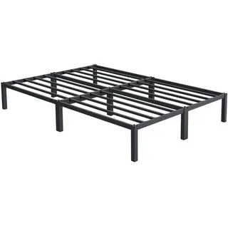 ML-Design Metallbett 140x200 cm auf Stahlrahmen mit Lattenrost, Anthrazit, Metall Rechteckig, Schlafzimmer Betten, Metallbetten