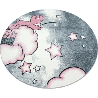 KADIMA DESIGN TASNA Kinderteppich Ø 160 cm Pink