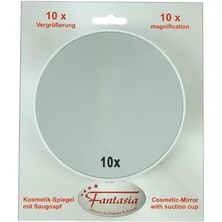 1 Stück Fantasia Kosmetik-Spiegel mit Saugnapf, rund  Weiß