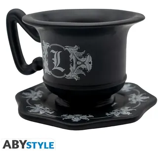 abysse corp sas Mug 3D mit Untertasse 0,2 l Schwarz
