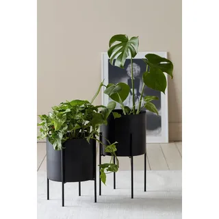 Home Milton Übertopf, vielseitiger Blumentopf aus Eisen mit wendbarem Gestell...