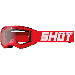 SHOT RACE GEAR Shot, Jungen, Sportbrille, Rocket 2.0 Solid Kinder MX-Brille rot (Rot), Rot