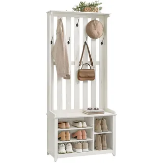 Garderobenständer, Kleiderständer, Schuhbank, Garderobe mit Ablage