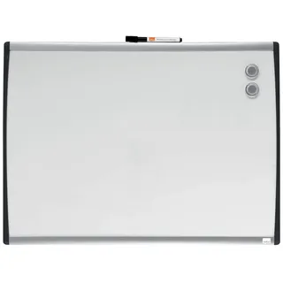 Nobo Kleines Magnetisches Whiteboard mit Gewölbtem Rahmen, Wandmontage, Inkl. Whiteboard-Marker, Magneten & Schaumstoff-Klebepads, Zuhause/Büro, 585 x 430 mm, 1903783