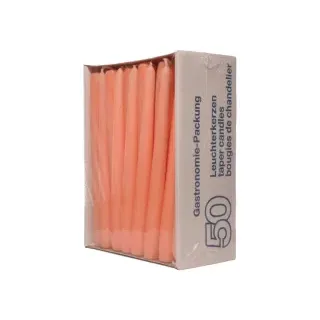 Leuchterkerze apricot AG-305 , 1 Packung = 50 Stück