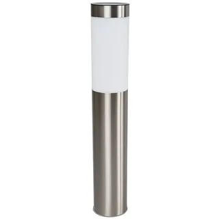 LINDBY Solarleuchte Edelstahl 61 cm 1-flammig spritzwassergeschützt grau