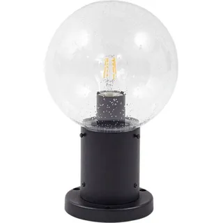 LINDBY Sockelleuchte Glas 20 cm x 20 cm x 32 cm inkl. E27 LED-Lampe transparent