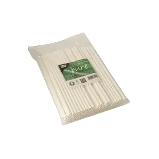 Papstar Trinkhalme 20 cm 100 St. Weiß
