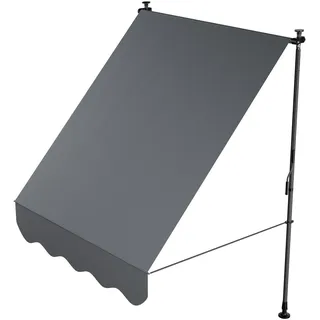 Juskys Klemmmarkise Kapstadt 150 x 120 cm Grau