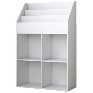 Livinity® Bücherregal Kinderregal CONNY Weiß weiß 72 cm x 111 cm x 30,2 cm