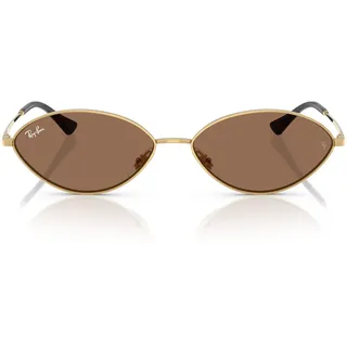 Ray-Ban RB3757 Kai Sonnenbrille oval für Damen und Herren, Braun, Gold, Dunkelbraun, 56 mm - 56 mm