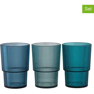 Villa d ́Este 12er-Set: Trinkbecher "Unico" in Blau - 420 ml