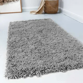 Esprit Wollteppich ESPRIT "Seattle Shag, ESP-26391", grau (hellgrau), B:70cm H:50mm L:140cm, Wolle, Teppiche, modern, flauschig aus Schurwolle, pflegeleicht, Wohn-, Schlafzimmer