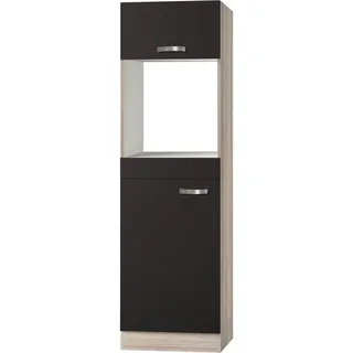 Optifit Küchen-Hochschrank f. Backofen u. Kühlschr. Faro220 60cm Anthrazit-Braun