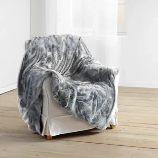 Dynamic24 Kuscheldecke Felloptik 180x220 Tagesdecke Kunstfell Decke Felldecke Imitat