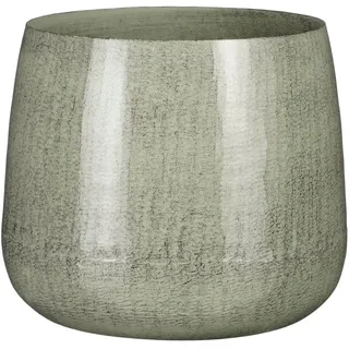 Mica Decorations Blumentopf Eisen Benson Ø 23 x 20 cm hell grau