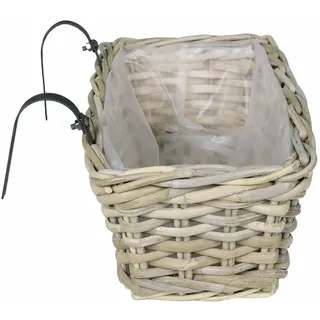 vidaXL Hängender Blumentopf Korb 48 x 22 x 15 cm Grau