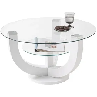 STOLKOM Sp.z.o.o. Denver Weiß Glas 80 x 40 x 80 cm