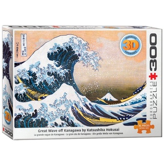 EUROGRAPHICS Puzzle 3D - Die große Welle von Kanagawa von Hokusai (Puzzle), 499 Puzzleteile