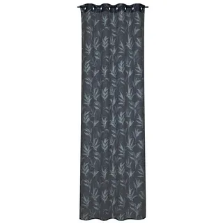 HOMING Gardine Ösenschal Evander blau petrol BxH 140x245cm transparent, Ösen, transparent blau