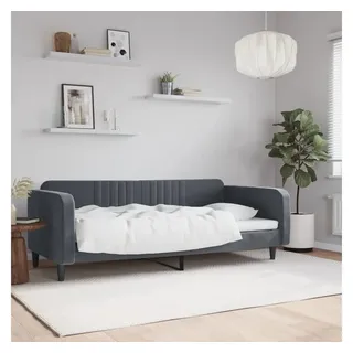 vidaXL Tagesbett Dunkelgrau 100x200 cm Samt