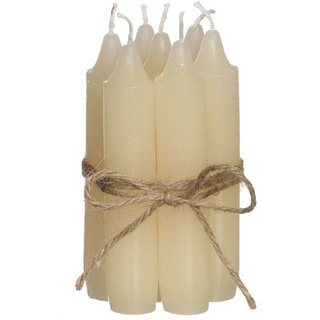 Annastore Spitzkerze 7-tlg. Set Kerzen H 11 cm - Stabkerzen für Flaschen und Vasen beige