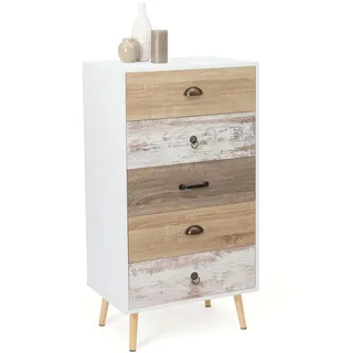 IDMarket - Chiffonnier 5 Schubladen Bahia 60 cm skandinavische Wochenendkommode