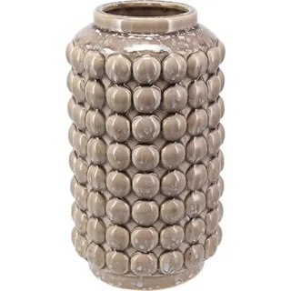 Koopman Dekovase Vase KIERA mit Bubble-Effekt ca. 27 cm hoch beige