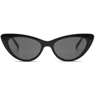 KOMONO Rosie Black Tortoise Unisex Cat-Eye Bio-Nylon-Sonnenbrille für Damen und Herren mit UV-Schutz und kratzfesten Gläsern