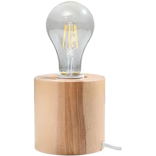Sollux Lighting Nachttischlampe Holz Braun