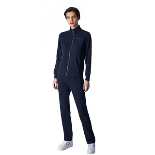Champion Legacy Sweatsuits Heritage W-Ultralight Powerblend Fleece High-Neck/Straight Hem Trainingsanzug für Damen, Marineblau, L - L