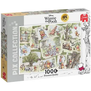 Jumbo Spiele Puzzle Disney Pix Collection Winnie the Pooh 95 Jahre Edition 1000 Teile, 1000 Puzzleteile, Made in Europe bunt