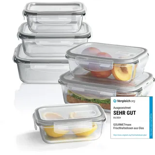 GOURMETmaxx Klick-it Frischhaltedose grau 1,04 l 12-tlg.