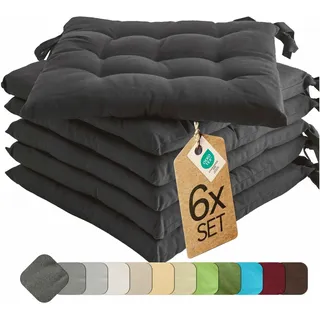 etérea Himmlische Qualität Basic Sitzkissen 40 x 40 cm Grau