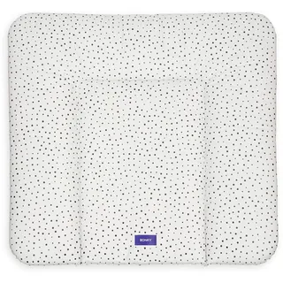 BONKY® Wickelauflage 75x72 cm - weiche Wickelunterlage - Baby Wickeltischauflage - Wasserdischt - Abwaschbar - Made in EU - 100% Oeko TEX - Punkte