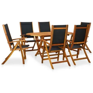 vidaXL Garten-Essgruppe 7-tlg. braun klappbar 41748